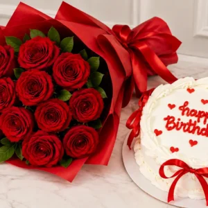 Red Rose Birthday Charm