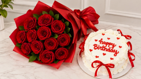 Red Rose Birthday Charm